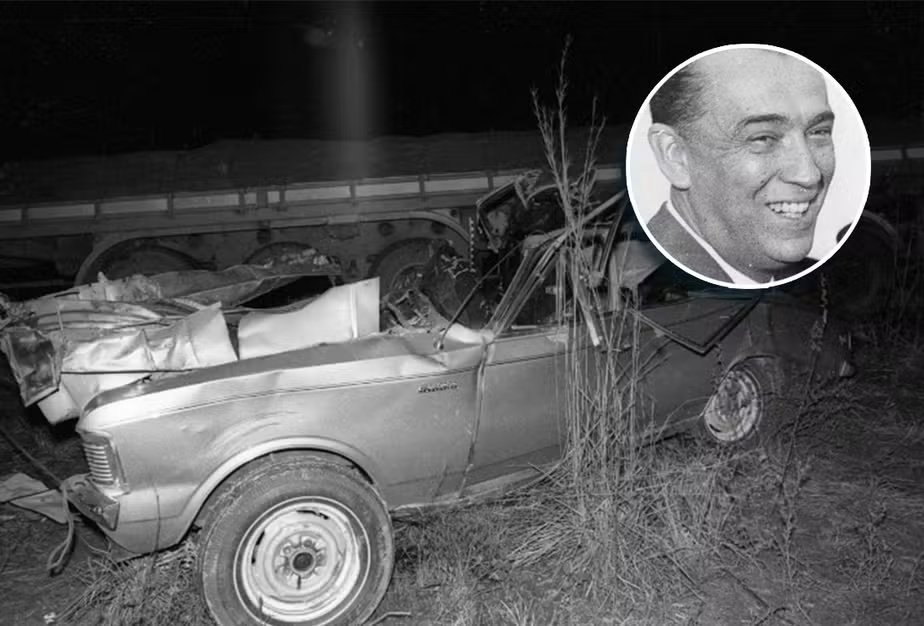 Registro histórico do acidente que matou Juscelino Kubitschek